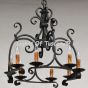 Tuscan-Gothic-Medieval Chandelier-Hand Forged-Wrought Iron