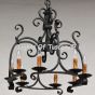 Tuscan-Gothic-Medieval Chandelier-Hand Forged-Wrought Iron