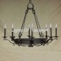 Tuscan Chandelier-Hand Forged-Wrought Iron