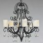  Tuscan Style Crystal Chandelier With Onyx Shade 