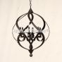 1429-6 Wrought Iron Spiral Transitional Chandelier