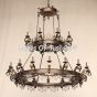 1437-24 Wrought Iron Italian Style Chandalier