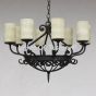 1446-6 Spanish Wrought Iron Chandelier