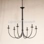 1453-6 Wrought Iron Contemporary Style Chandelier