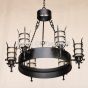 1509-6 Wrought Iron Spanish Gothic Style Chandelier