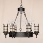 1509-6 Wrought Iron Spanish Gothic Style Chandelier