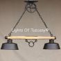 log cabin wood chandelier- hanging-Hand-Forged Wrought Iron