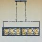 Linear Chandelier-Hand Forged-Wrought Iron