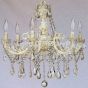 Solid brass candelabra crystal chandelier