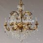 Solid brass candelabra crystal chandelier Italian 