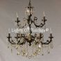 Solid brass candelabra crystal chandelier 