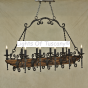 Spanish Revival chandelier, wrought iron chandelier, wood beam chandelier, Spanish chandelier, Spanish Colonial chandelier, rustic wood chandelier, wrought iron wood chandelier, Hacienda chandelier, Mediterranean chandelier, Tuscan chandelier, Old World c