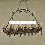 Spanish Revival chandelier, wrought iron chandelier, wood beam chandelier, Spanish chandelier, Spanish Colonial chandelier, rustic wood chandelier, wrought iron wood chandelier, Hacienda chandelier, Mediterranean chandelier, Tuscan chandelier, Old World c