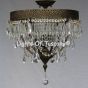 Solid brass candelabra crystal Flush Mount