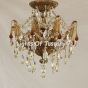Solid brass candelabra crystal Flush Mount