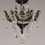  Solid brass candelabra crystal Flush Mount