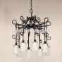 1595-8 Wrought Iron Mediterranean Style Chandelier