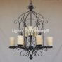 	Country Italian-Gothic-Tuscan Chandelier-Hand Forged-Wrought Iron