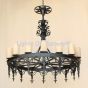 1627-16GLS Iron Chandelier