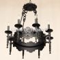 1730-8 Gothic Style Wrought Iron Chandelier