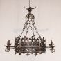 1738-6 Wrought Iron Antique Style Chandelier 