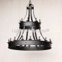 1929-24 Wrought Iron Contemporary Gothic Style Chandelier