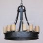 1930-12 Mediterranean/Spanish Style Iron Chandelier