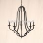1960-5 Wrought Iron Contemporary Style Chandelier