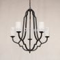 1960-5GL Wrought Iron Contemporary Style Chandelier