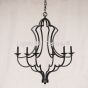 1964-6 Wrought Iron Contemporary Iron Chandelier