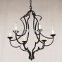 1964-6 Wrought Iron Contemporary Iron Chandelier