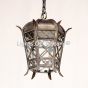 2038-1 Wrought Iron Italian Tuscan Mediterranean Style Hanging Lantern