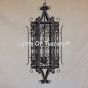 pendant-lighting-hanging-Hand-Forged Wrought Iron/ Spanish Revival lantern