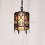 2070-1MIC Spanish Revival Wrought Iron Hanging Pendant with Mica 