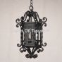 2098-1 Wrought Iron Spanish Style Hanging Lantern