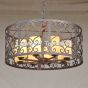2376-6 Rustic Tuscan / Spanish Style Wrought Iron Hanging Light
