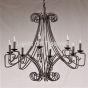 Contemporary Wrought Iron Chandelier 