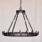 2397-16SH Contemporary Wrought Iron Wagon Wheel Chandelier