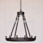 2398-12LG Wrought Iron Contemporary Wrought Iron Chandelier