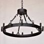 2398-12SH Wrought Iron Contemporary Wrought Iron Chandelier