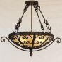 2404-3 Mediterranean/Tuscan Style Iron Hanging Bowl Pendant Light