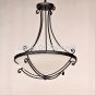 2442-5 Mediterranean Transitional Style Wrought Iron Bowl Pendant Light