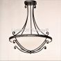 2442-5 Mediterranean Transitional Style Wrought Iron Bowl Pendant Light