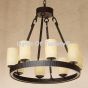 2802-8GLS Contemporary Style Wrought Iron Chandelier