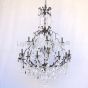 3410-21 Tuscan Style Wrought Iron Crystal Chandelier