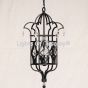 3509-3 Wrought Iron Contemporary Crystal Pendant