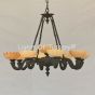 Alabaster-Old World European Solid Brass Casting Chandelier