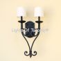 5080-2 Spanish Transitional Style Wrought Iron Double Wall Light Sconce
