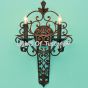 Wrought iron wall sconces hand forged/ Spanish Revival wall sconce