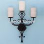 Wrought iron wall sconces hand forged/ Spanish Revival / Spanish colonial wall sconce 